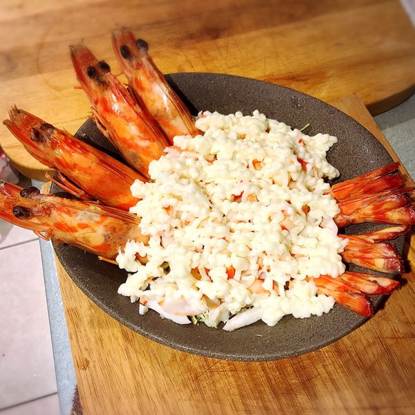 鮮蝦蛋沙拉三明治 : Ricky一起做