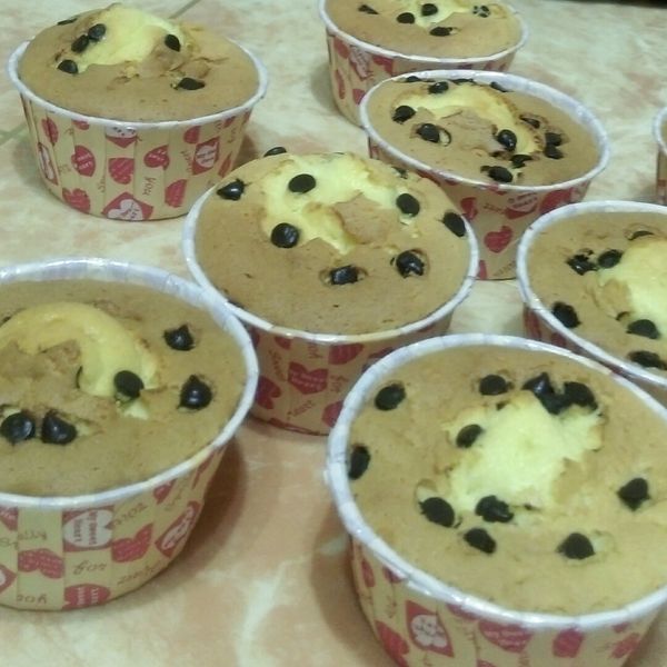 零失敗巧克力豆馬芬蛋糕(鬆餅粉):陳惠玲 一起做