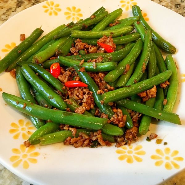 免炸乾煸四季豆 : Jackie  Lu一起做