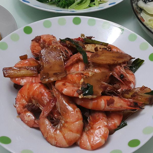 家常炒白蝦：Chen Candice 一起做