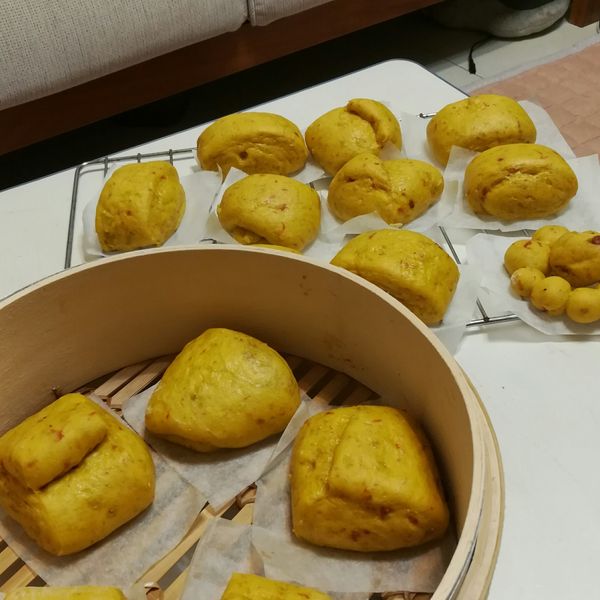 地瓜枸杞饅頭 : Airbag Ho一起做