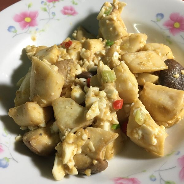 鹹蛋杏鮑菇 : Priscilla一起做