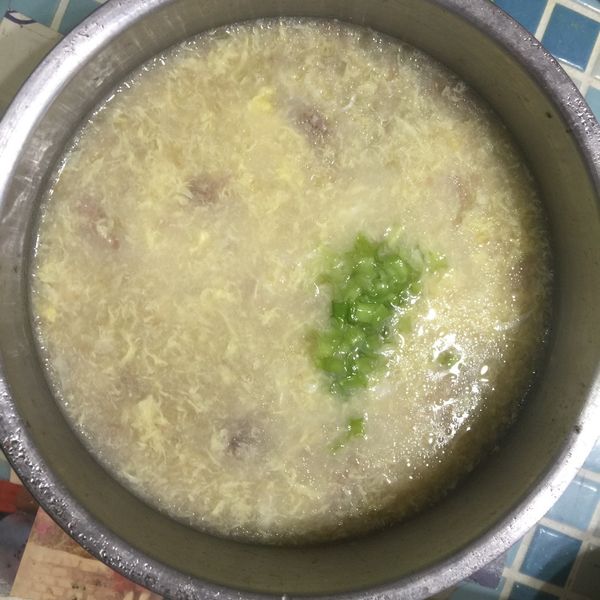 電鍋食譜*雞蛋牛肉粥 : 李小梅一起做