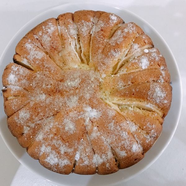 蘋果片鑲蛋糕 : 燕子的小窩一起做