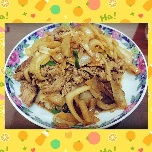 蔥爆牛肉：Ting&Mochi  一起做