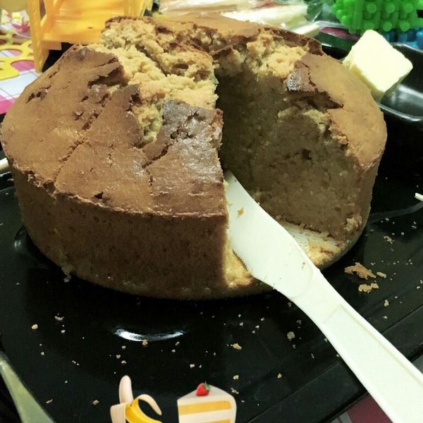 香蕉蛋糕～鬆餅粉做的喔：江采容 一起做