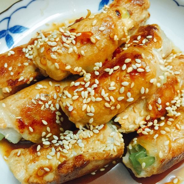 照燒蔥肉捲：苗苗 一起做