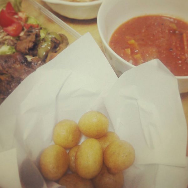 三種材料一起做地瓜球和地瓜圓 : 陳曌一起做