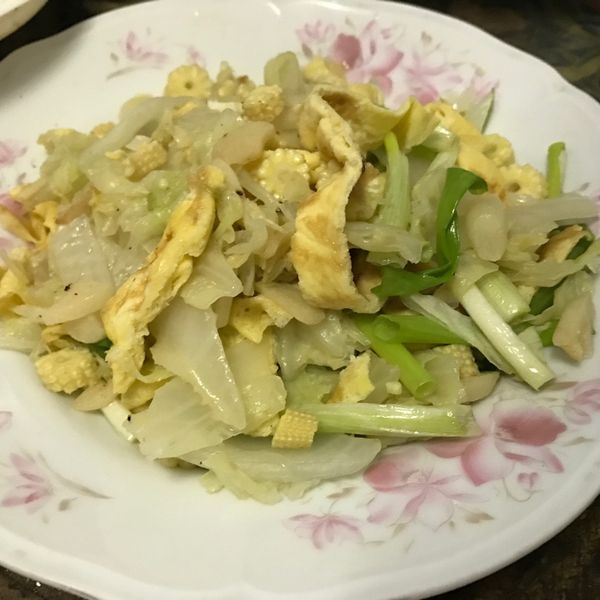 大白菜炒蛋 : 陳醬醬一起做