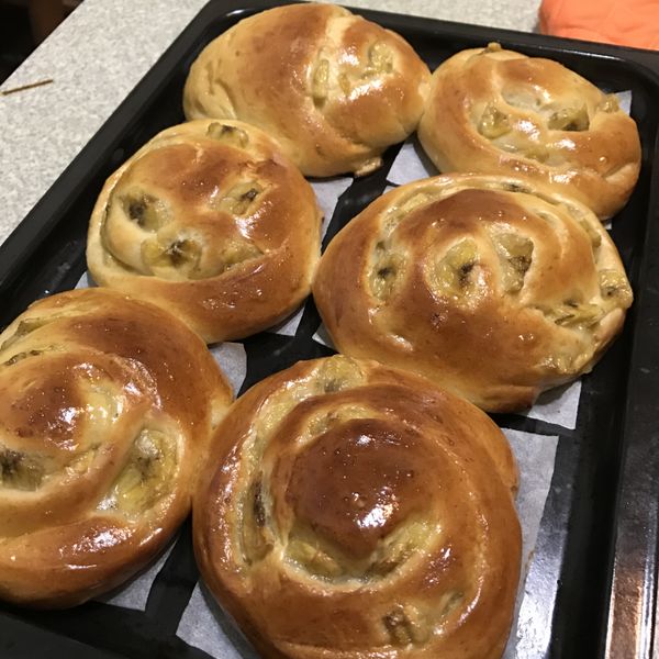 香蕉麵包卷：酋姊姊 一起做