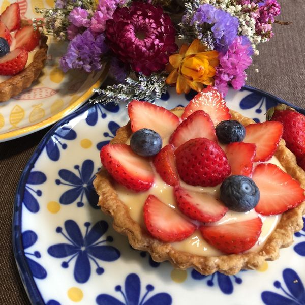 草莓塔（基本塔皮＋卡士達醬） : Shelly一起做