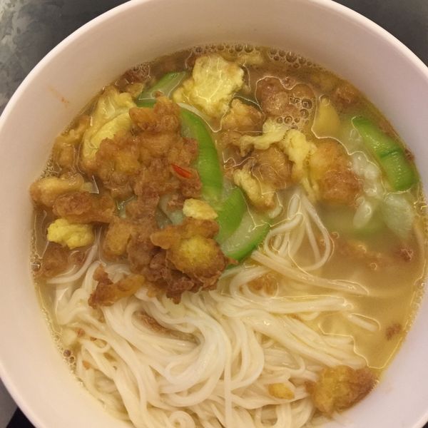 蛋酥絲瓜麵線：口感層次再升級❤️ : Angela Lee一起做