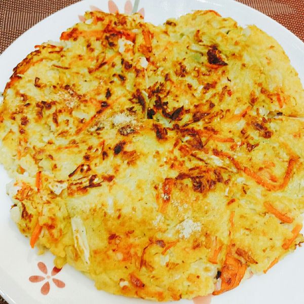 高麗菜煎餅 : 婕一起做