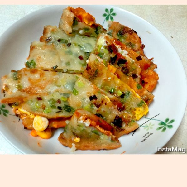 超簡單的-炸蛋蔥油餅 : Candy Cherry一起做