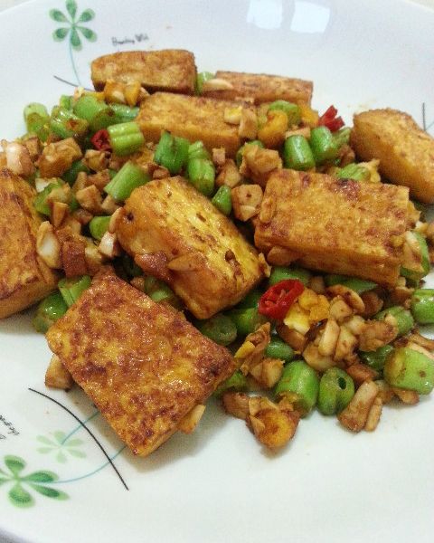 香煎豆腐佐鹹蛋 : Chiahua  Lin一起做