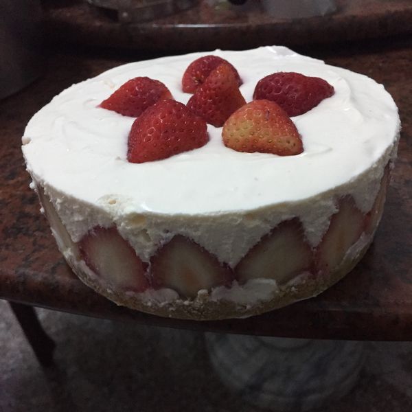 【免烤箱】特濃草莓生乳酪蛋糕：朱桂梅 一起做