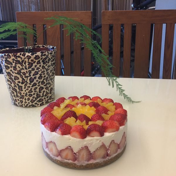 【免烤箱】特濃草莓生乳酪蛋糕：Shu Lydia 一起做