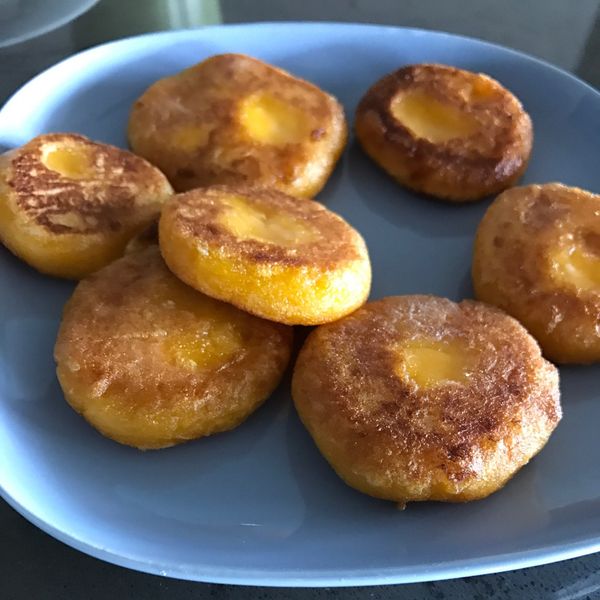 賀年小吃：流心芝士黄金糯米甜薯饼 : Apple Tsai一起做