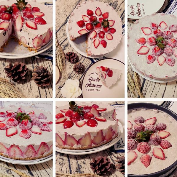 【免烤箱】特濃草莓生乳酪蛋糕：Lijan Chen 一起做