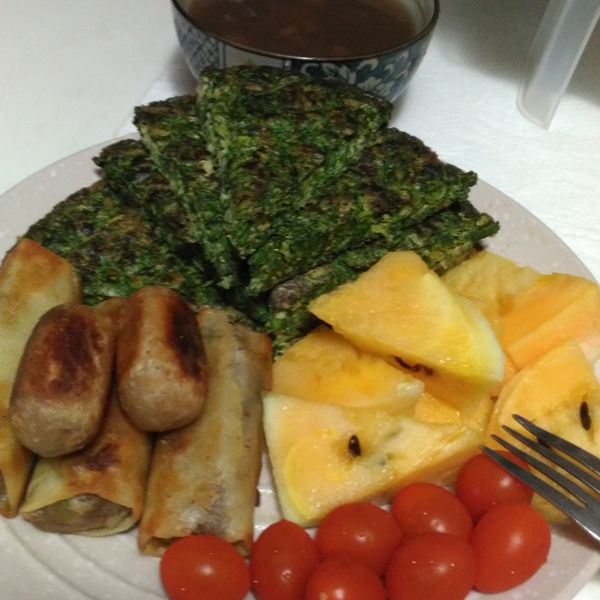 芹菜葉煎蛋 : 陳俊霖一起做