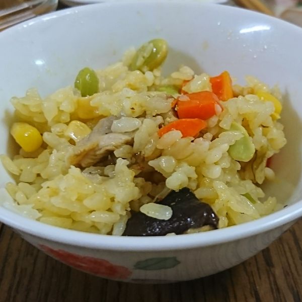 雞肉野菇炊飯：昭如 一起做