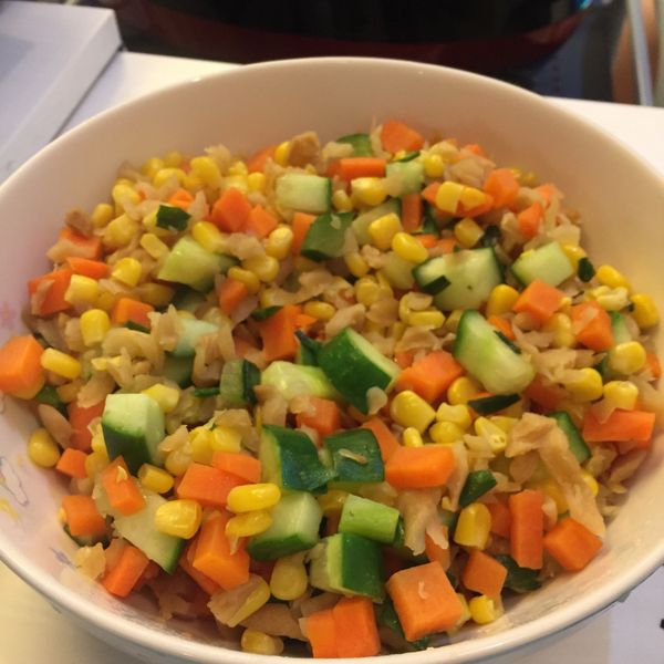 菜脯炒玉米粒【中華一鍋】：Aegean Kitchen  一起做