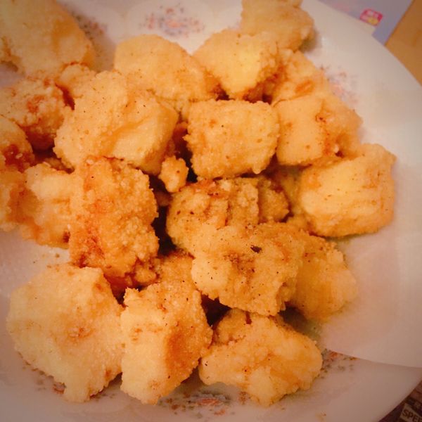 黃金雞蛋豆腐 佐酸甜醬 : ♥yaya meow♥一起做