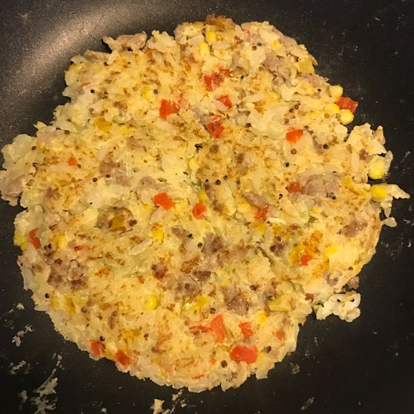 寶寶食譜【鮮蔬豬肉米煎餅】：Rainie Kao 一起做