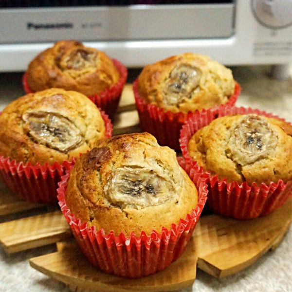 香蕉桃核馬芬 : 康小儀一起做