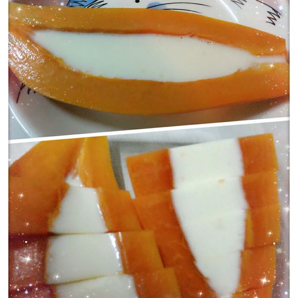 木瓜牛奶凍 : 河豚一起做