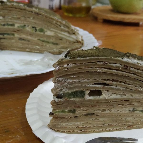 好像很厲害的抹茶千層蛋糕❤：周董 一起做