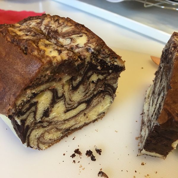 大理石奶油磅蛋糕：Rain 一起做