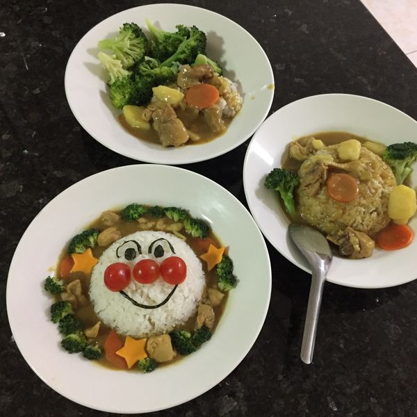 【親子食堂】麵包超人造型咖哩飯飯：妤儒⭐️ 一起做