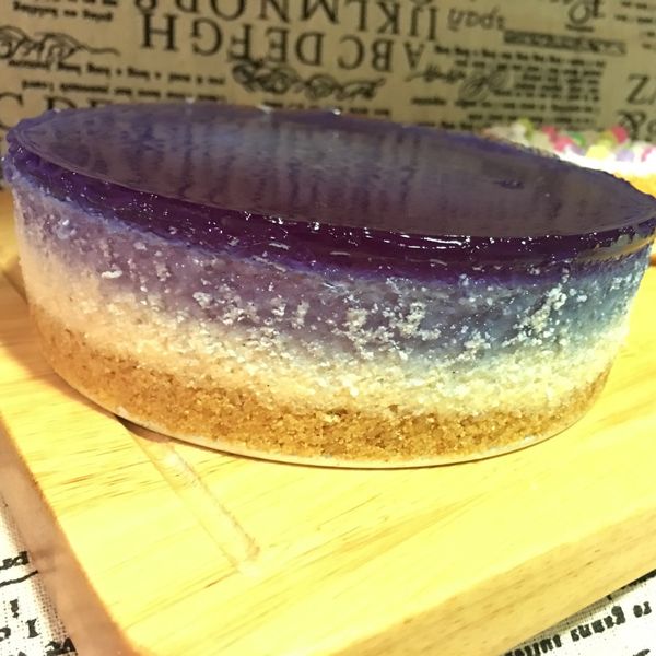 藍莓凍乳酪蛋糕（5吋、免烤箱） : ひ とみ一起做