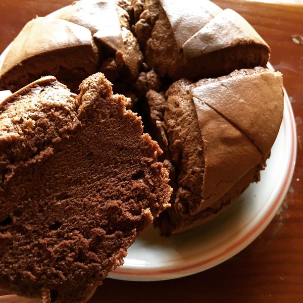 巧克力戚風蛋糕 : Rain一起做