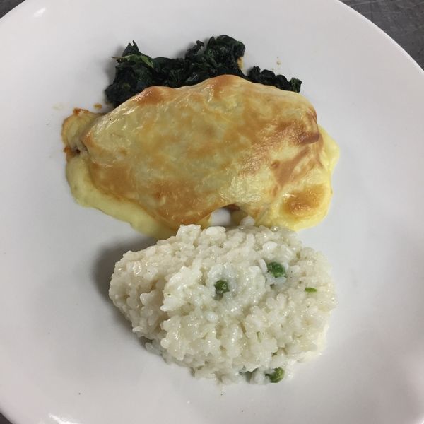 西餐丙級-佛羅倫斯雞胸附青豆飯 : 丙360徐煒翔一起做