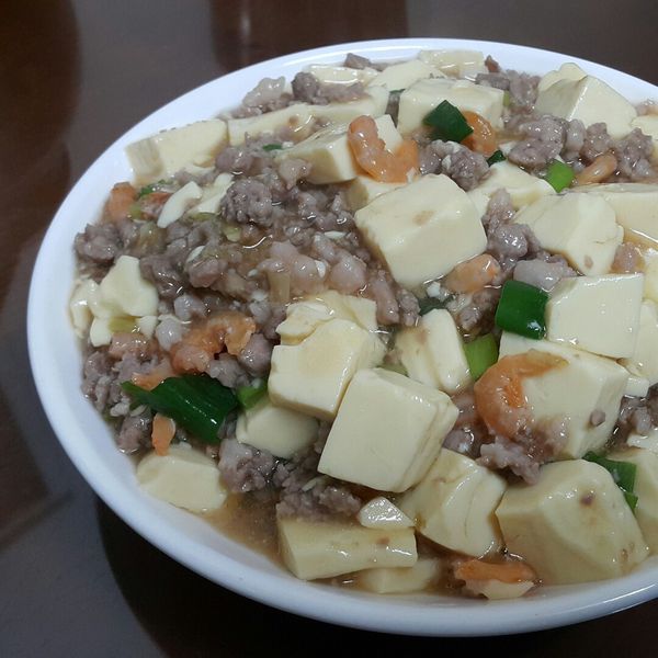 ▫️家常▫️蝦米肉末燴嫩豆腐 : 糖一起做