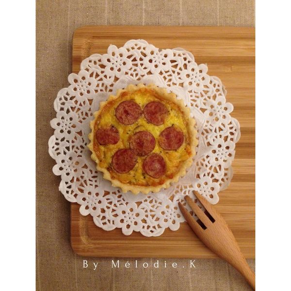 法式蘑菇香腸鹹派：Mélodie 一起做
