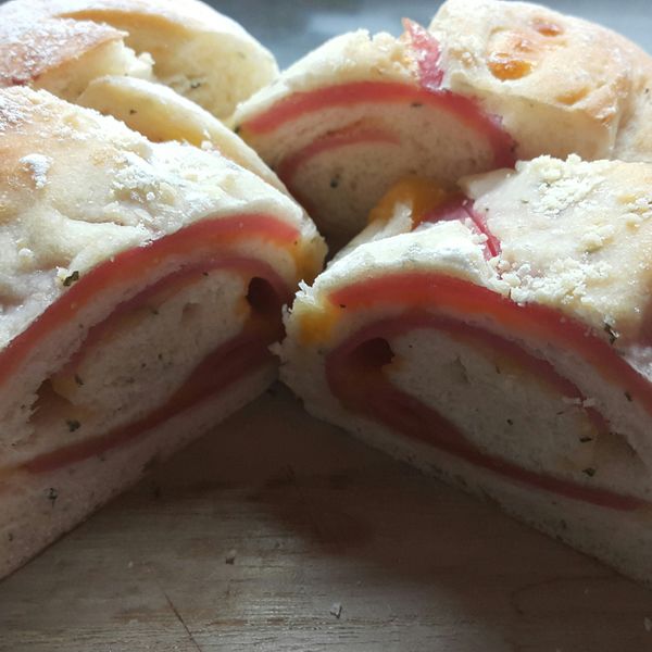 義式羅勒火腿起司麵包 : Cathy一起做