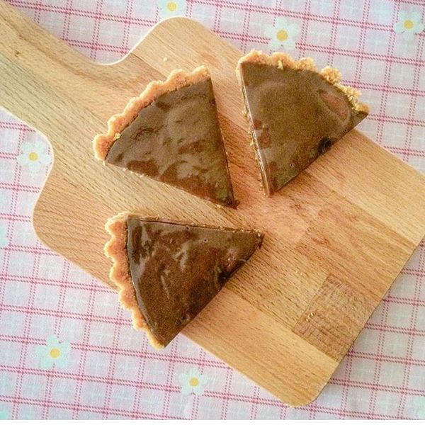 免烘烤-甘那許巧克力派:Joyce 一起做