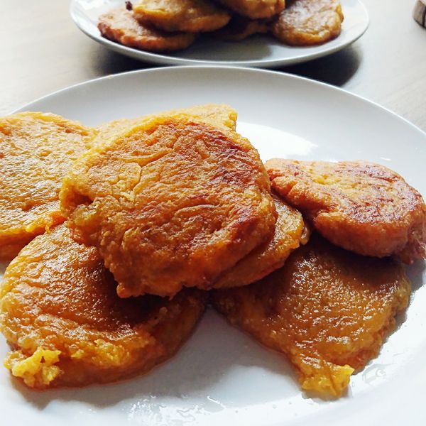 雙色地瓜煎餅 : Mercy Shao一起做