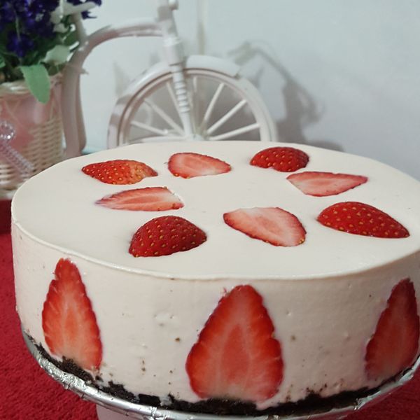 草莓生乳酪蛋糕 : Chanmy一起做
