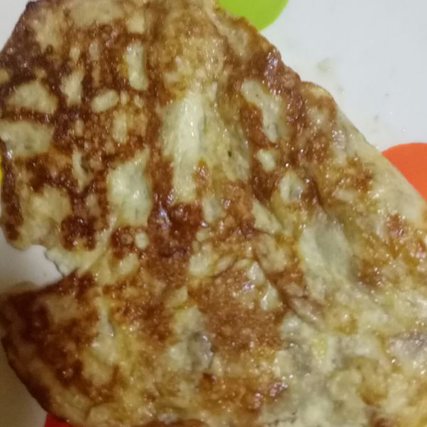 風味早餐~香蕉蛋鬆餅 : 王皮蛋一起做