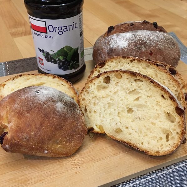 優格果乾軟麵包（免揉） : Candy Luo一起做