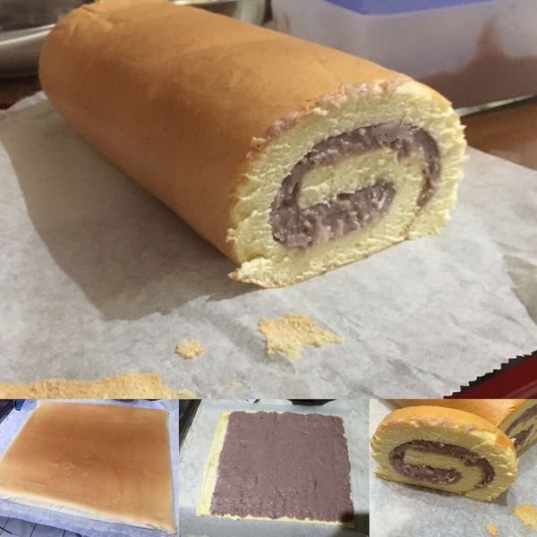 芋泥蛋糕捲：陳詠菁 一起做