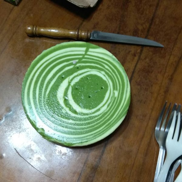 斑馬條紋日式抹茶乳酪蛋糕（6吋、免烤箱） : 汪汪喵喵一起做