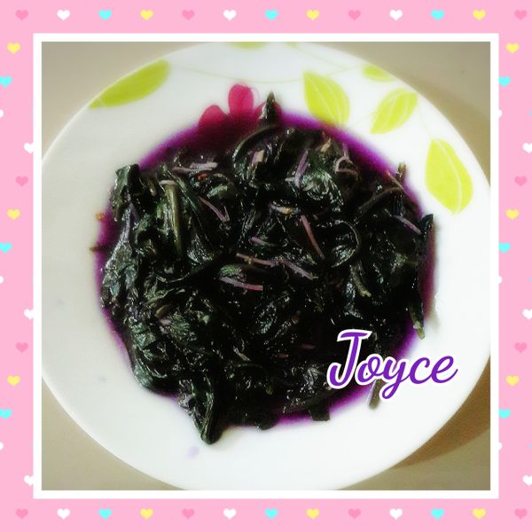 拌紅鳳菜（紅菜）～全素 : Joyce一起做