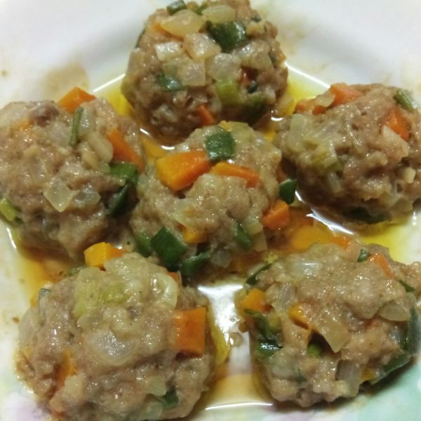 南瓜蒸肉丸 : 純純一起做