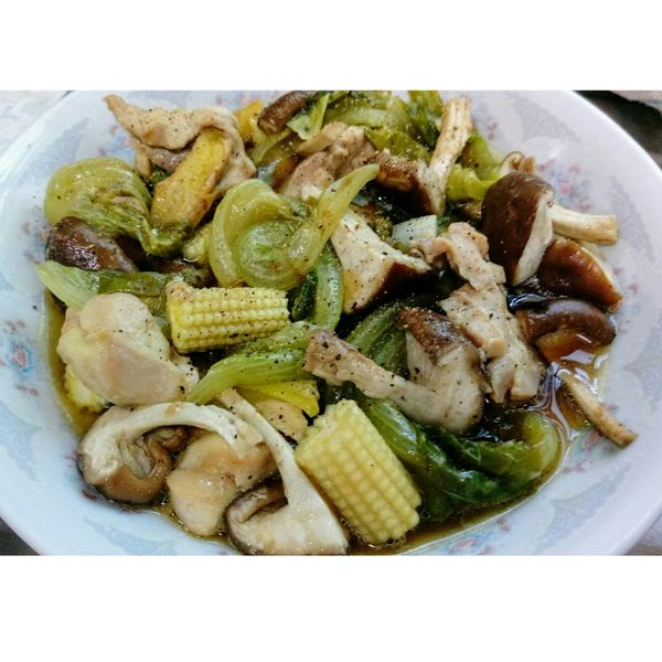 蠔油鮮菇蒸雞(無油煙料理) : Jill一起做