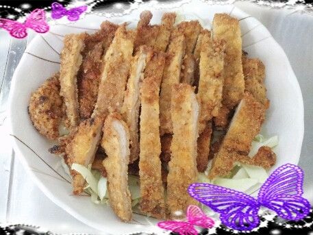 均媽的料理廚房~日式炸豬排：楓葉兒 一起做